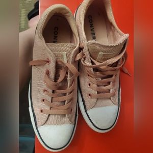 Pink & White Converse